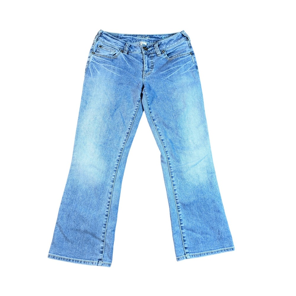 Silver Jeans Suki Capri Women Size 29 Bootcut Light Wash Denim Jeans Med‎ Wash